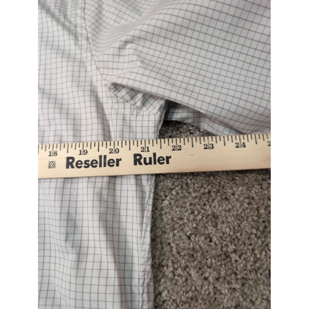 J.Crew Ludlow Mens 16 34 Classic Fit Micro Check Button Down‎ Shirt Grey White